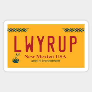 LWYRUP License Plate Sticker